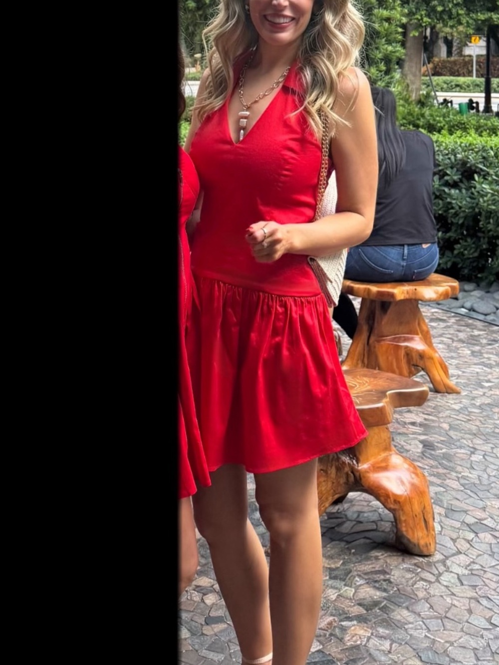 Maeve Halter Drop-Waist Mini Dress